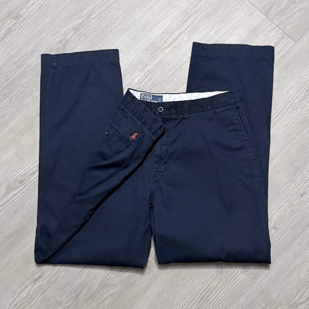 Vintage Polo Ralph Lauren Suffield Pants Men's 38x32 Navy Blue Pony Logo